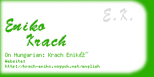 eniko krach business card